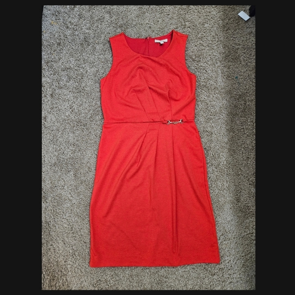 Banana Republic Vibrant Red Midi Dress